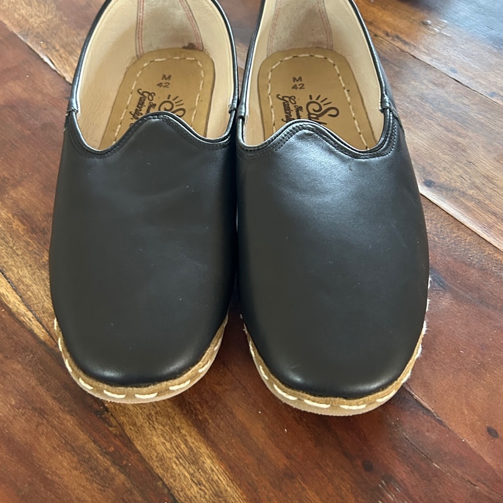 Sabah Black Leather Shoes 42 Mens (US 10/10.5) NEW!! - Picture 4 of 11